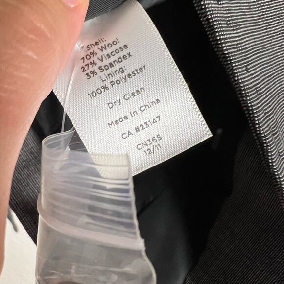 Talbots Gray Black Wool Blend One Button Blazer Jacket Size 10P - Picture 9 of 9